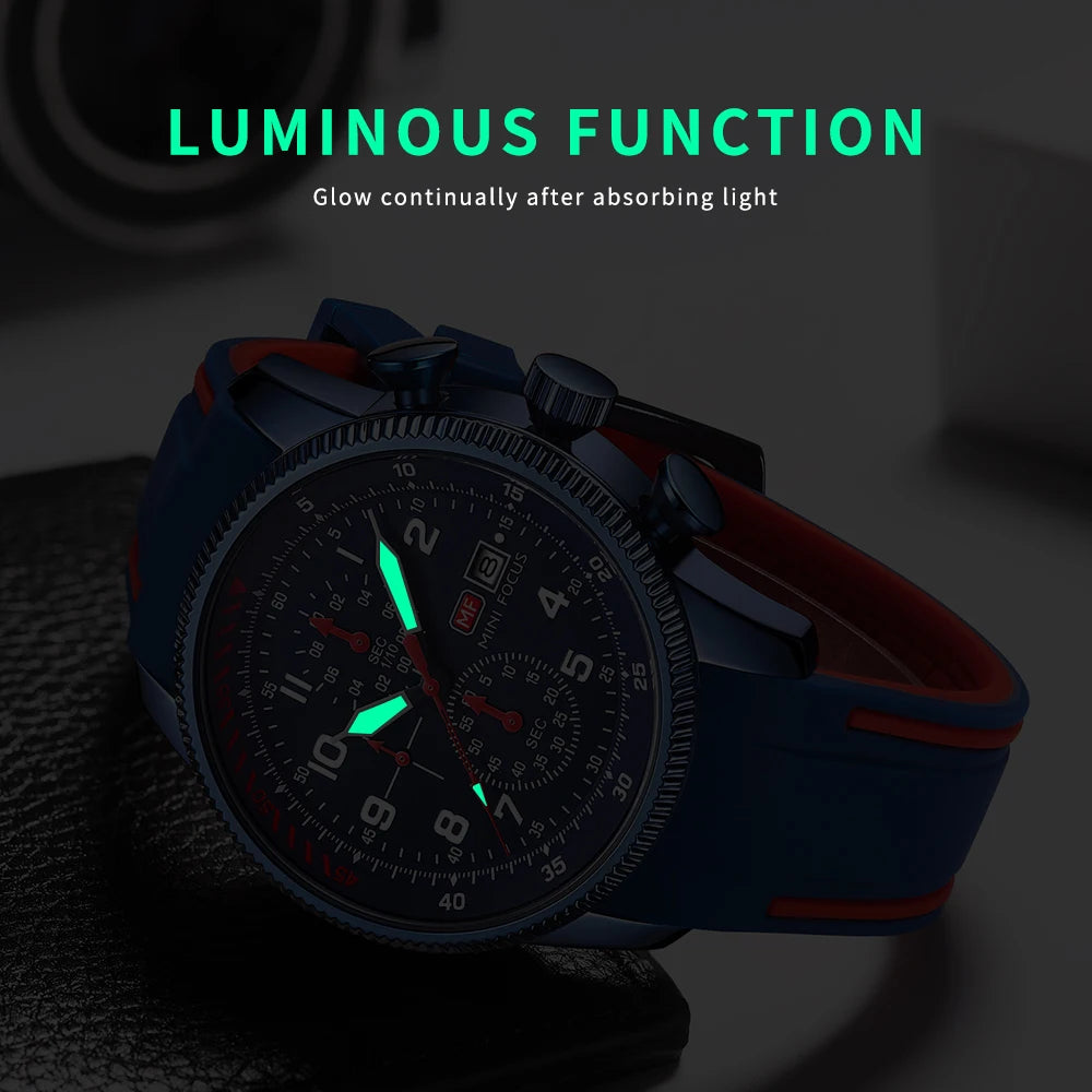 Elevate Your Style with the MINI FOCUS Electronic Quartz Men's Watch - Luminous, Water-Resistant, and Perfect for Every Adventure!