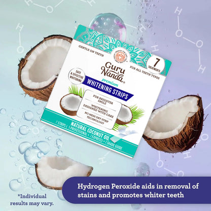 Gurunanda Whitening Strips - 7-Day Non-Slip Treatment (14 Strips Total) for a Brighter Smile!
