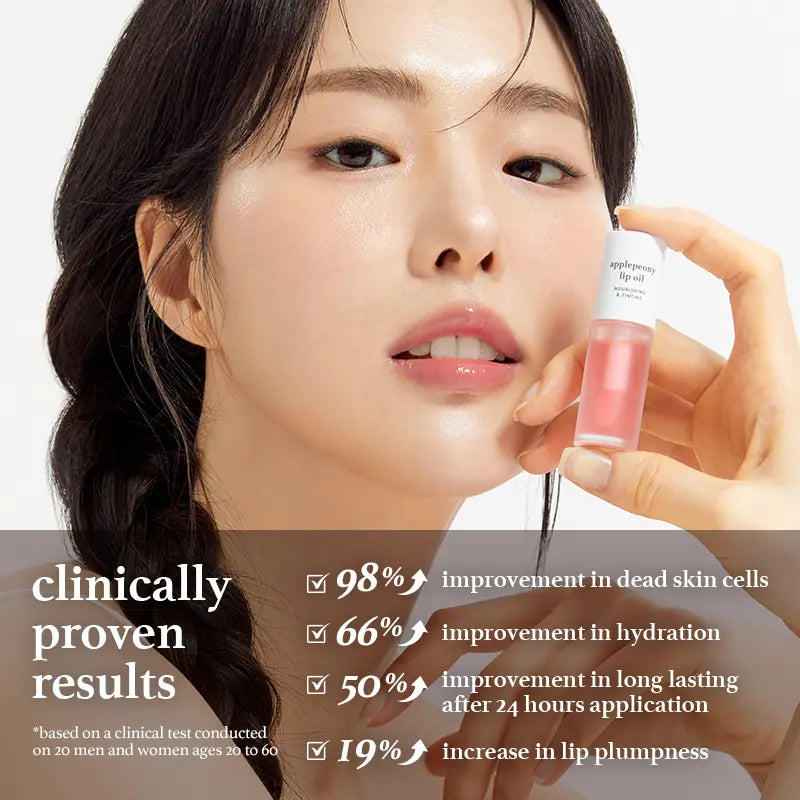 Nooni Korean Apple Lip Oil & Stain - Glossy, Long-Lasting Hydration in 13 Shades! Moisturizing Lip Care for a Plump, Transfer-Proof Finish