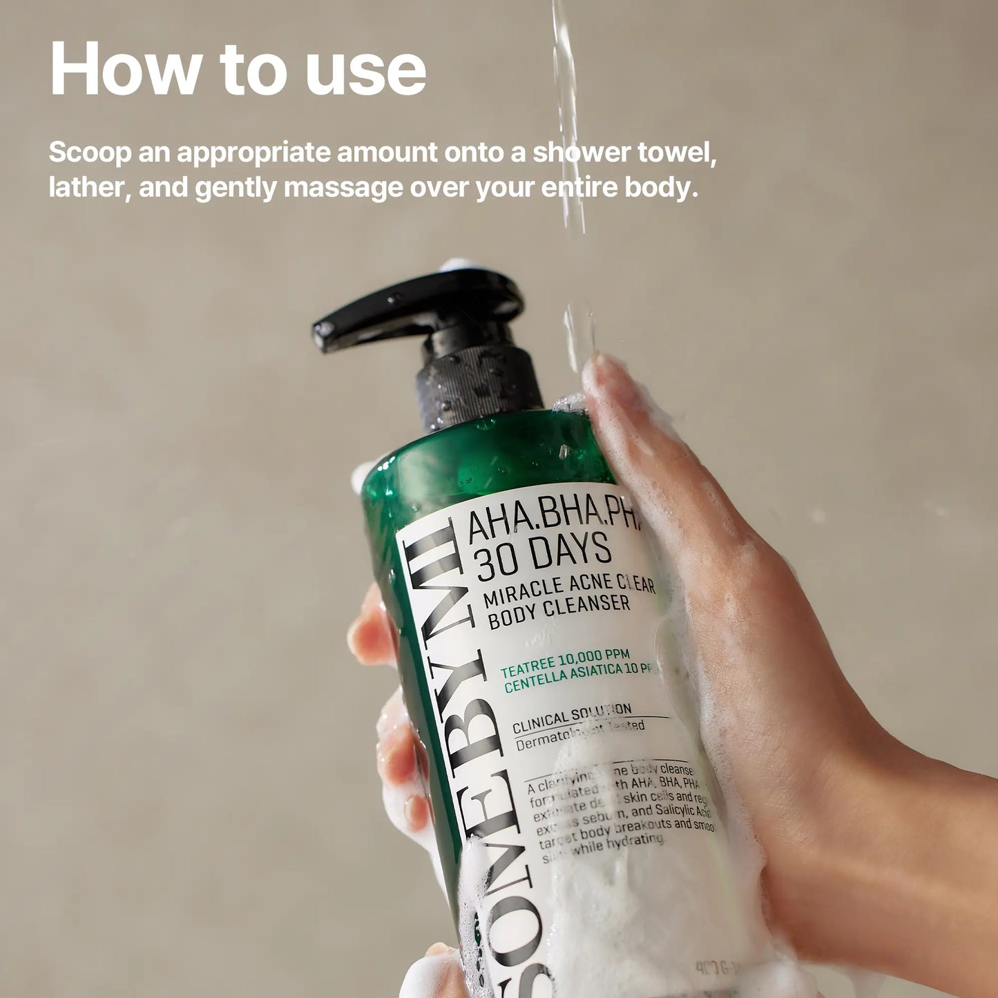 Korean Body Care Set - Gentle Exfoliating Body Wash for Acne-Prone Skin & Hydrating Daily Body Cream - Korean Skincare