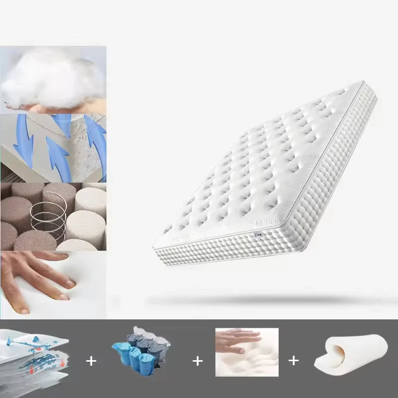 #Hypo-Allergenic Sleep Orthopedic Latex Memory Foam Mattress Single Queen Full Twin Size Pocket Spring Mattress