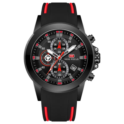 Elevate Your Style with the MINI FOCUS Luxury Chronograph Men's Watch – Waterproof Casual Sport Date Quartz Silicone Wristwatch