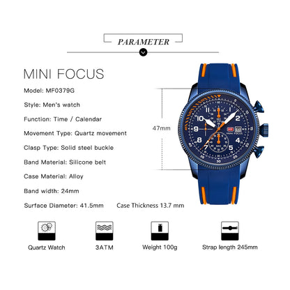 Elevate Your Style with the MINI FOCUS Electronic Quartz Men's Watch - Luminous, Water-Resistant, and Perfect for Every Adventure!