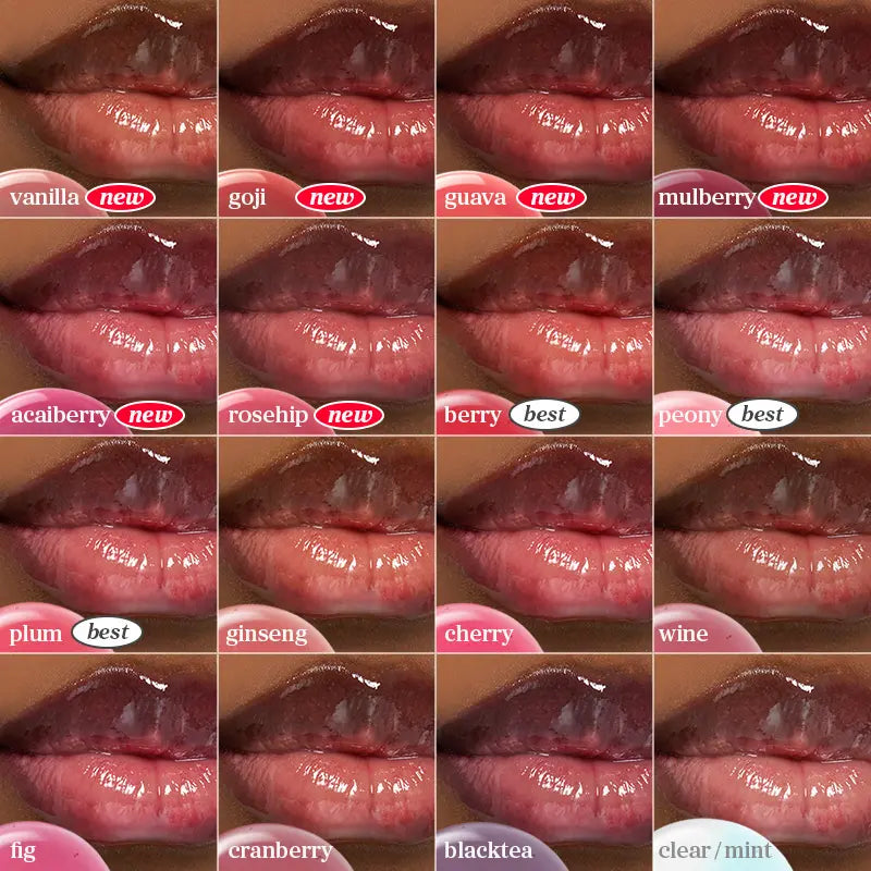 Nooni Korean Apple Lip Oil & Stain - Glossy, Long-Lasting Hydration in 13 Shades! Moisturizing Lip Care for a Plump, Transfer-Proof Finish