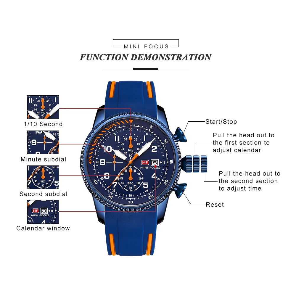 Elevate Your Style with the MINI FOCUS Electronic Quartz Men's Watch - Luminous, Water-Resistant, and Perfect for Every Adventure!