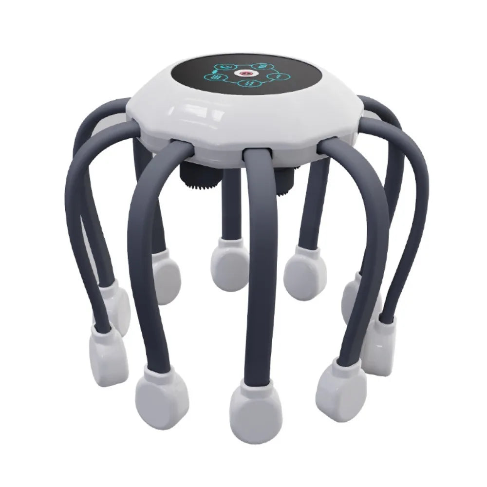 Revitalize Your Senses with the Octopus Claw Eight Claw Electric Head Massager – USB Charging Therapeutic Relaxation Tool