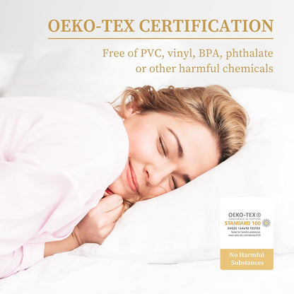 Quilted Fitted Mattress Pad Cover, Waterproof Mattress Protector, Deep Pocket Elastic Fits up to 18'', Breathable Soft Alternative Filling Mattress Pad Twin