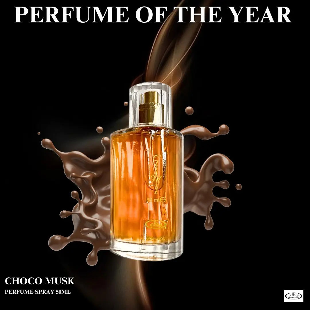 Choco Musk Eau De Parfum Spray 50ml – Irresistible Vanilla Musk for Men & Women, Long-Lasting Arabian Fragrance by Al Rehab