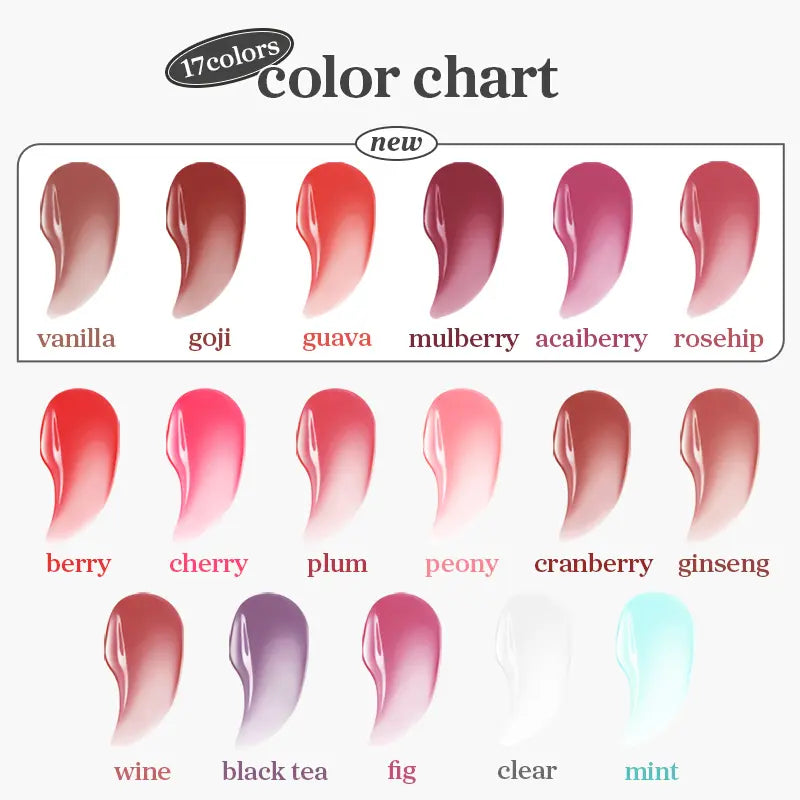Nooni Korean Apple Lip Oil & Stain - Glossy, Long-Lasting Hydration in 13 Shades! Moisturizing Lip Care for a Plump, Transfer-Proof Finish