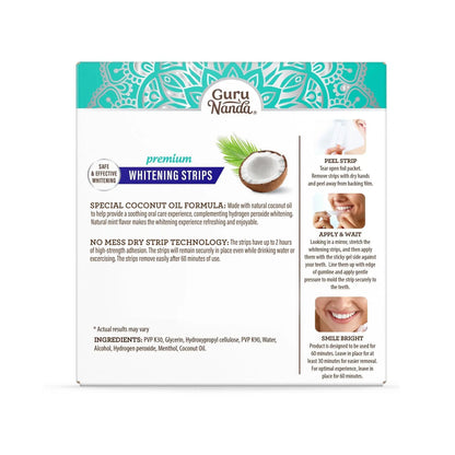 Gurunanda Whitening Strips - 7-Day Non-Slip Treatment (14 Strips Total) for a Brighter Smile!