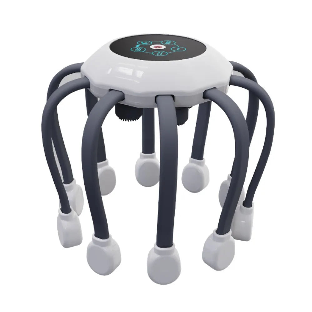 Revitalize Your Senses with the Octopus Claw Eight Claw Electric Head Massager – USB Charging Therapeutic Relaxation Tool