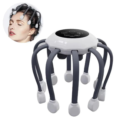Revitalize Your Senses with the Octopus Claw Eight Claw Electric Head Massager – USB Charging Therapeutic Relaxation Tool