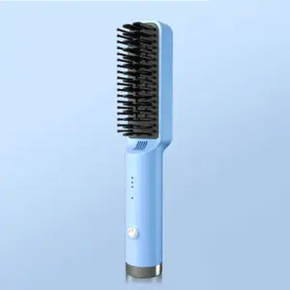 2026 Upgraded Straight Hair Comb, Portable Fashion Lazy Straightener, USB Rechargeable Flat Iron Clip, Wireless Straightening & Curling Comb