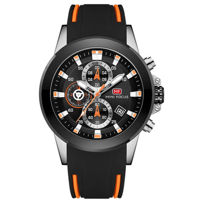 Elevate Your Style with the MINI FOCUS Luxury Chronograph Men's Watch – Waterproof Casual Sport Date Quartz Silicone Wristwatch