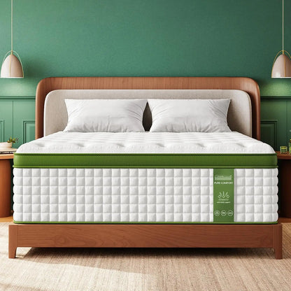 Extra Firm Hybrid King Mattress 14 Inch for Back Pain Relief with Edge Support & Cooling, Hotel Bed, Custom